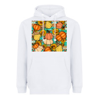 White pumpkin sunflowers leaves Heavyweight Hoodie - Artiststas