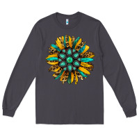 Smoke turquoise leopard sunflower Long Sleeve Tee - Jasminsmagicworld