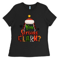 Black you serious clark christmas tree Ladies Tee - Jasminsmagicworld