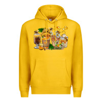 Lemon Honey Bee Coffee Cups Premium Hoodie - FaDigitalArtStudio
