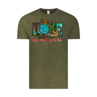 Vintage Olive Western love my country music Vintage Tee - HowdyJamesFarm