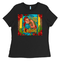 Black hundred percent latina strong woman Ladies Tee - Jasminsmagicworld