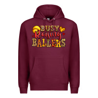 Burgundy busy raising ballers softball Premium Hoodie - Jasminsmagicworld