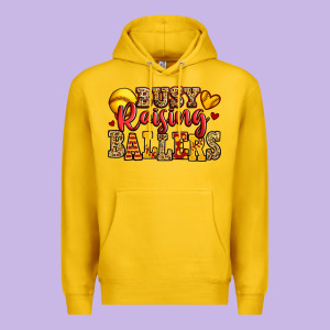 Busy Raising Ballers Softball Premium Hoodie Designed By Jasminsmagicworld