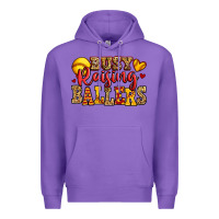Purple busy raising ballers softball Premium Hoodie - Jasminsmagicworld