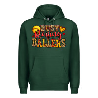 Sports Green busy raising ballers softball Premium Hoodie - Jasminsmagicworld