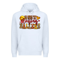 White busy raising ballers softball Premium Hoodie - Jasminsmagicworld