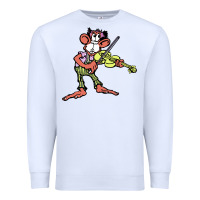 White the iommi monkey Premium Sweatshirt - lanVoArt
