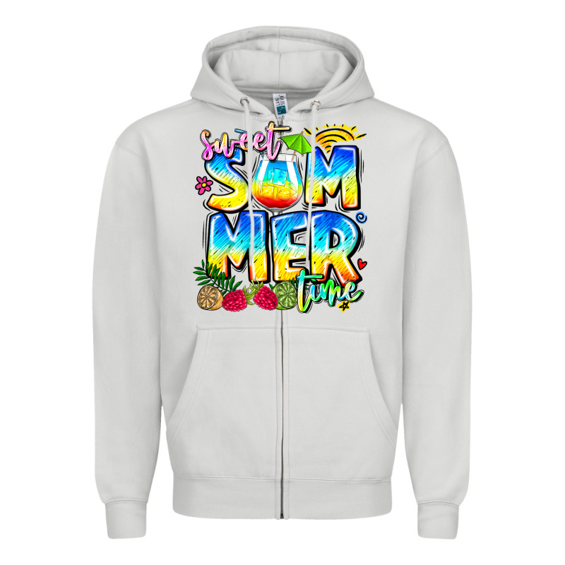 Summer Time Zipper Hoodie by CowhideDigitalArt | Teevron