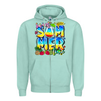 Seafoam summer time Zipper Hoodie - CowhideDigitalArt