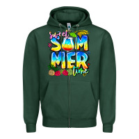 Sports Green summer time Zipper Hoodie - CowhideDigitalArt