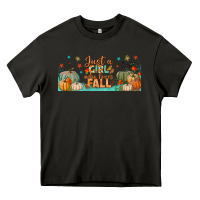 Asphalt just a girl who loves fall libbey glass Heavy Core Tee - BundleAndBundleShop