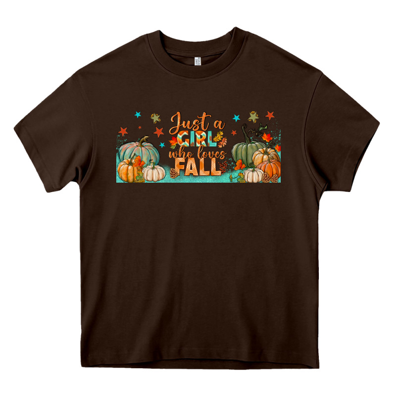 Just A Girl Who Loves Fall Libbey Glass Heavy Core Tee by BundleAndBundleShop | Teevron