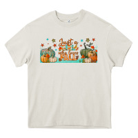 Cream just a girl who loves fall libbey glass Heavy Core Tee - BundleAndBundleShop