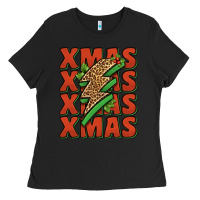 Black xmas lightning bolt Ladies Tee - Jasminsmagicworld