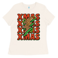 Xmas Lightning Bolt Ladies Tee | Teevron