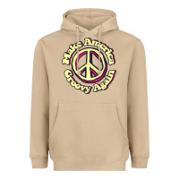 Mushroom Make America Groovy Again Peace Sign 70S Retro Heavyweight Hoodie - lanVoArt