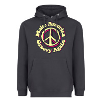 Smoke Make America Groovy Again Peace Sign 70S Retro Heavyweight Hoodie - lanVoArt
