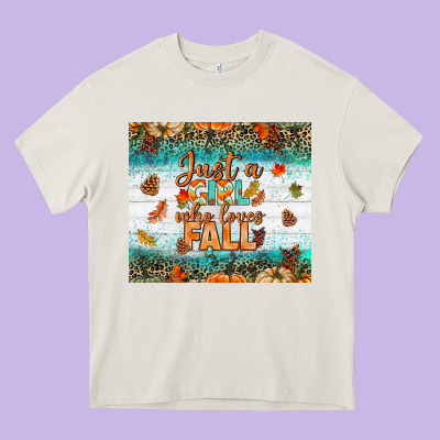 Just A Girl Who Loves Fall Tumbler Heavy Core Tee Designed By Bundleandbundleshop