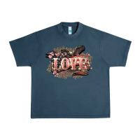 Midnight Navy Love America 4th of july Urban Heavy Tee - HowdyJamesFarm