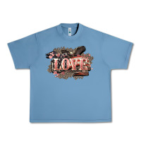 Pebble Blue Love America 4th of july Urban Heavy Tee - HowdyJamesFarm
