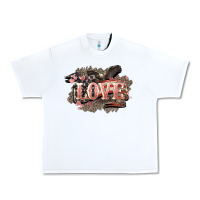White Love America 4th of july Urban Heavy Tee - HowdyJamesFarm