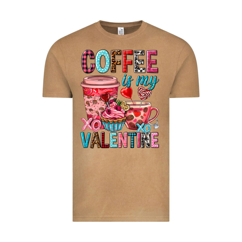 Coffee Is My Valentine Valentine's Day Vintage Tee by HowdyJamesFarm | Teevron