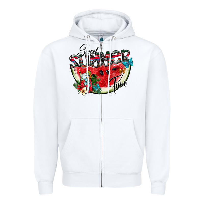 Sweet Summer Time Zipper Hoodie by CowhideDigitalArt | Teevron