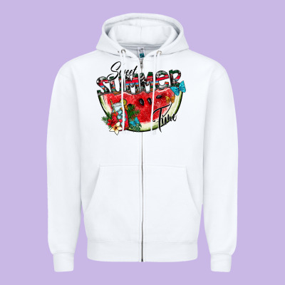 Sweet Summer Time Zipper Hoodie Designed By Cowhidedigitalart