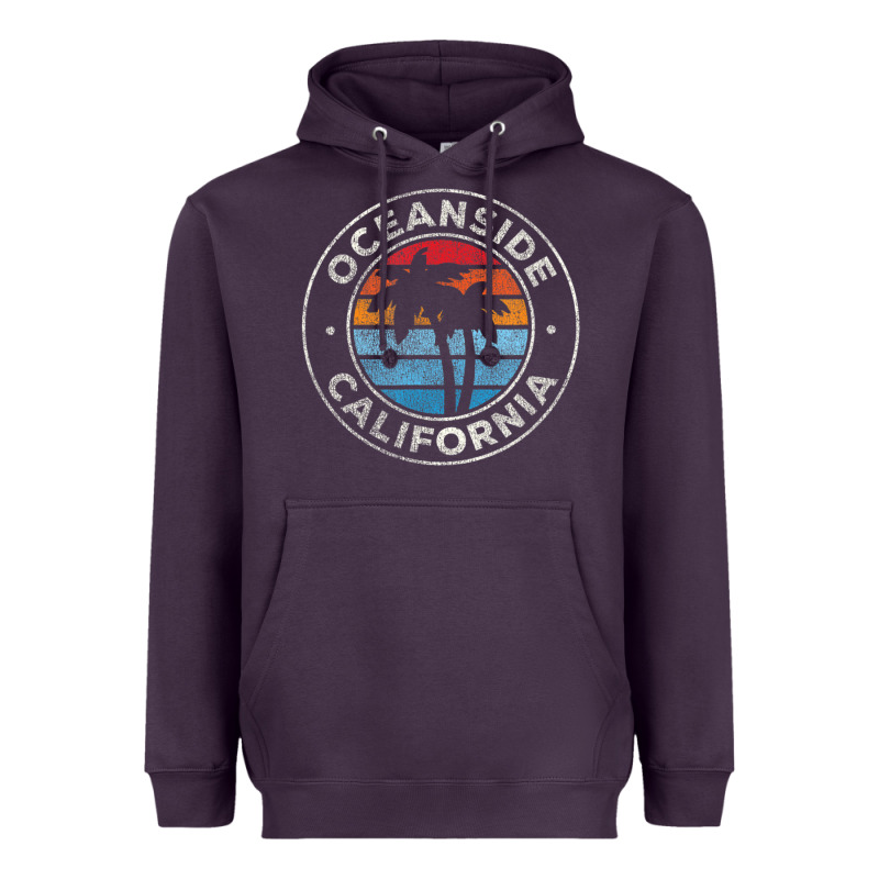 Oceanside California Ca Vintage Retro 70s Heavyweight Hoodie by lanVoArt | Teevron