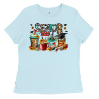 Baby Blue senior 2023 coffee cups Ladies Tee - Jasminsmagicworld