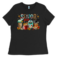 Black senior 2023 coffee cups Ladies Tee - Jasminsmagicworld