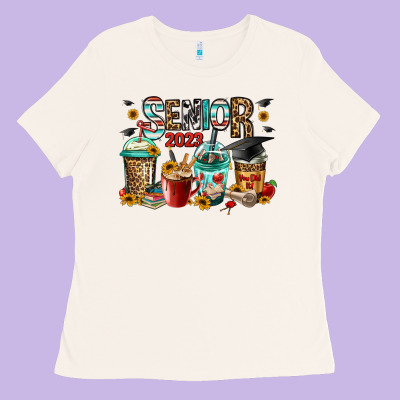 Senior 2023 Coffee Cups Ladies Tee Designed By Jasminsmagicworld