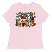 Bubblegum Pink senior 2023 coffee cups Ladies Tee - Jasminsmagicworld