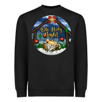 Black oh holy night Heavyweight Sweatshirt - BundleAndBundleShop