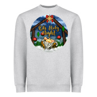 Heather Grey oh holy night Heavyweight Sweatshirt - BundleAndBundleShop