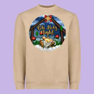 Oh Holy Night Heavyweight Sweatshirt Designed By Bundleandbundleshop