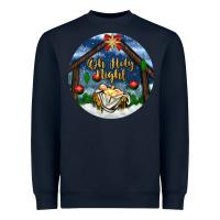 Navy oh holy night Heavyweight Sweatshirt - BundleAndBundleShop