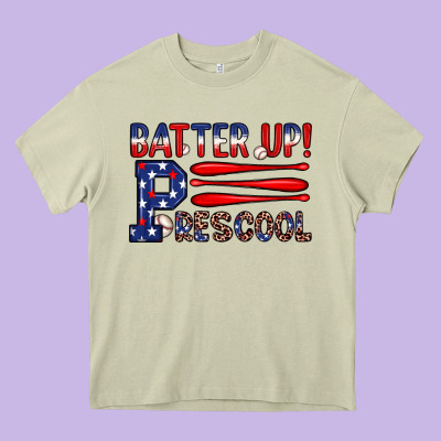 Batter Up Preschool Heavy Core Tee Designed By Jahusdesignshop