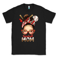Black Baseball Mom Messy Bun Classic Tee - texasbilliewilder