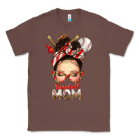 Chestnut Baseball Mom Messy Bun Classic Tee - texasbilliewilder