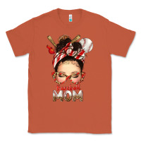 Copper Baseball Mom Messy Bun Classic Tee - texasbilliewilder