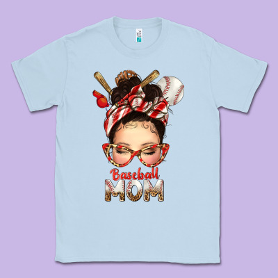 Baseball Mom Messy Bun Classic Tee Designed By Texasbilliewilder
