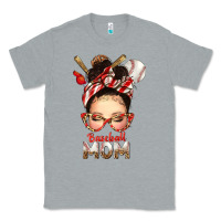 Heather Grey Baseball Mom Messy Bun Classic Tee - texasbilliewilder