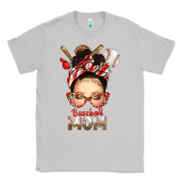 Moon Dust Baseball Mom Messy Bun Classic Tee - texasbilliewilder
