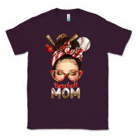 Plum Baseball Mom Messy Bun Classic Tee - texasbilliewilder