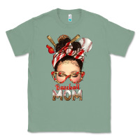 Sage Baseball Mom Messy Bun Classic Tee - texasbilliewilder