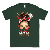 Sports Green Baseball Mom Messy Bun Classic Tee - texasbilliewilder