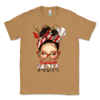 Toasted Coconut Baseball Mom Messy Bun Classic Tee - texasbilliewilder