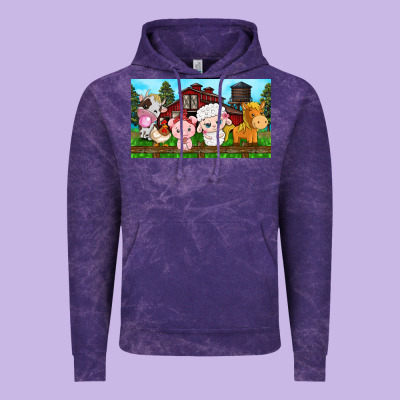Cute Farm Animals Vintage Hoodie Designed By Tumblerdesignbyshophia